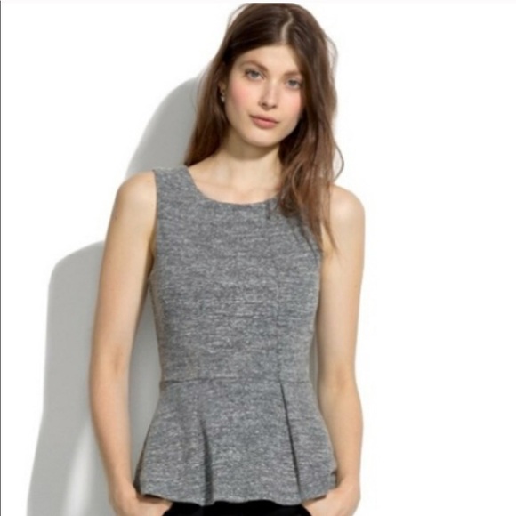 Madewell Tops - SOLD Madewell gray peplum top